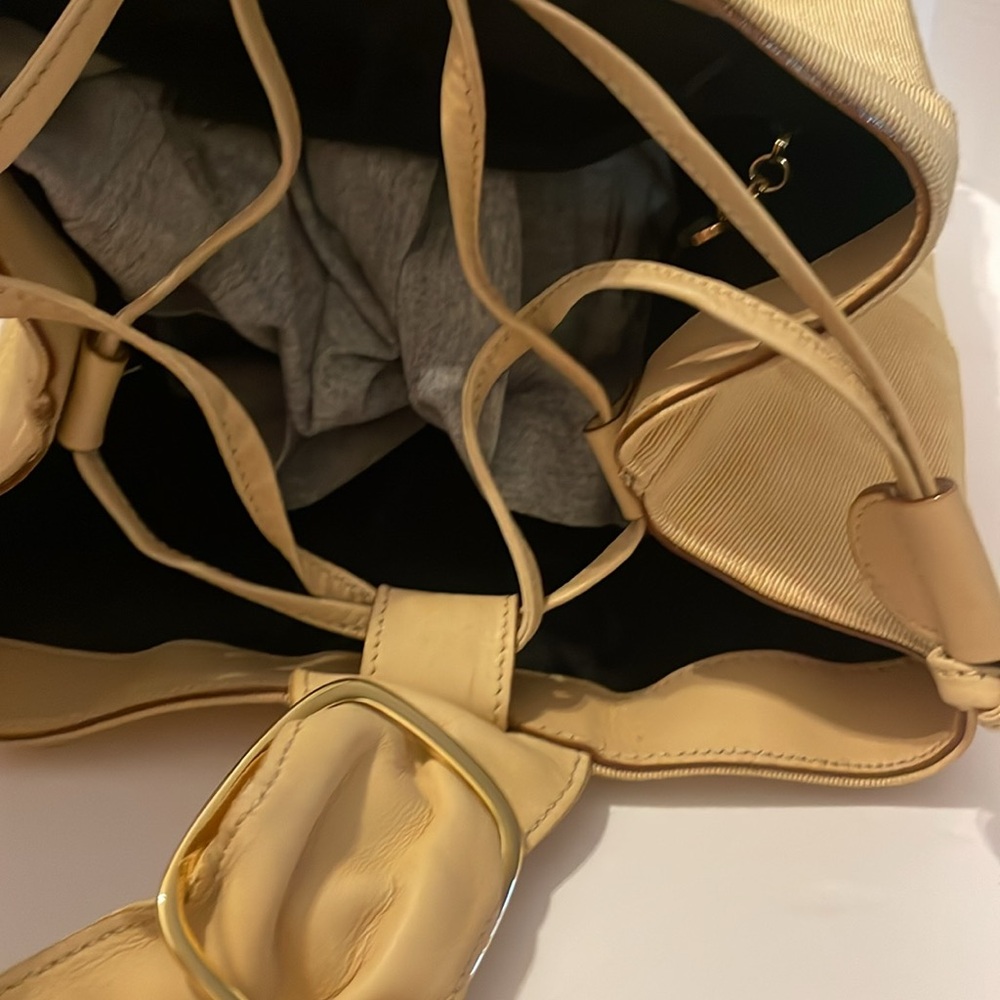 Salvatore Ferragamo Authentic Canvas/Leather Backpack Bag - Picture 4 of 8